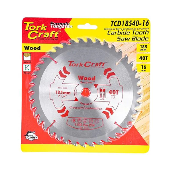 Blade TCT 185 X 40T 20/16 General Purpose Combination
