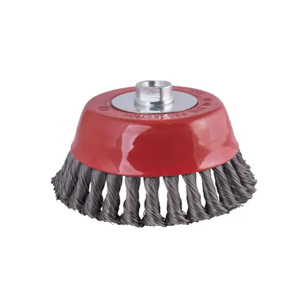 Brush Wire Cup Twisted Plain 65MM X 6MM Shaft Blister TC