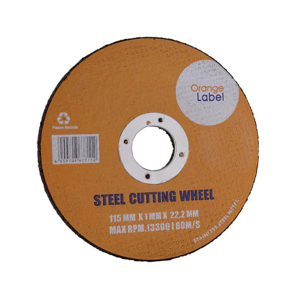Disc Cutting Steel 115x1x22.2mm Orange Lable