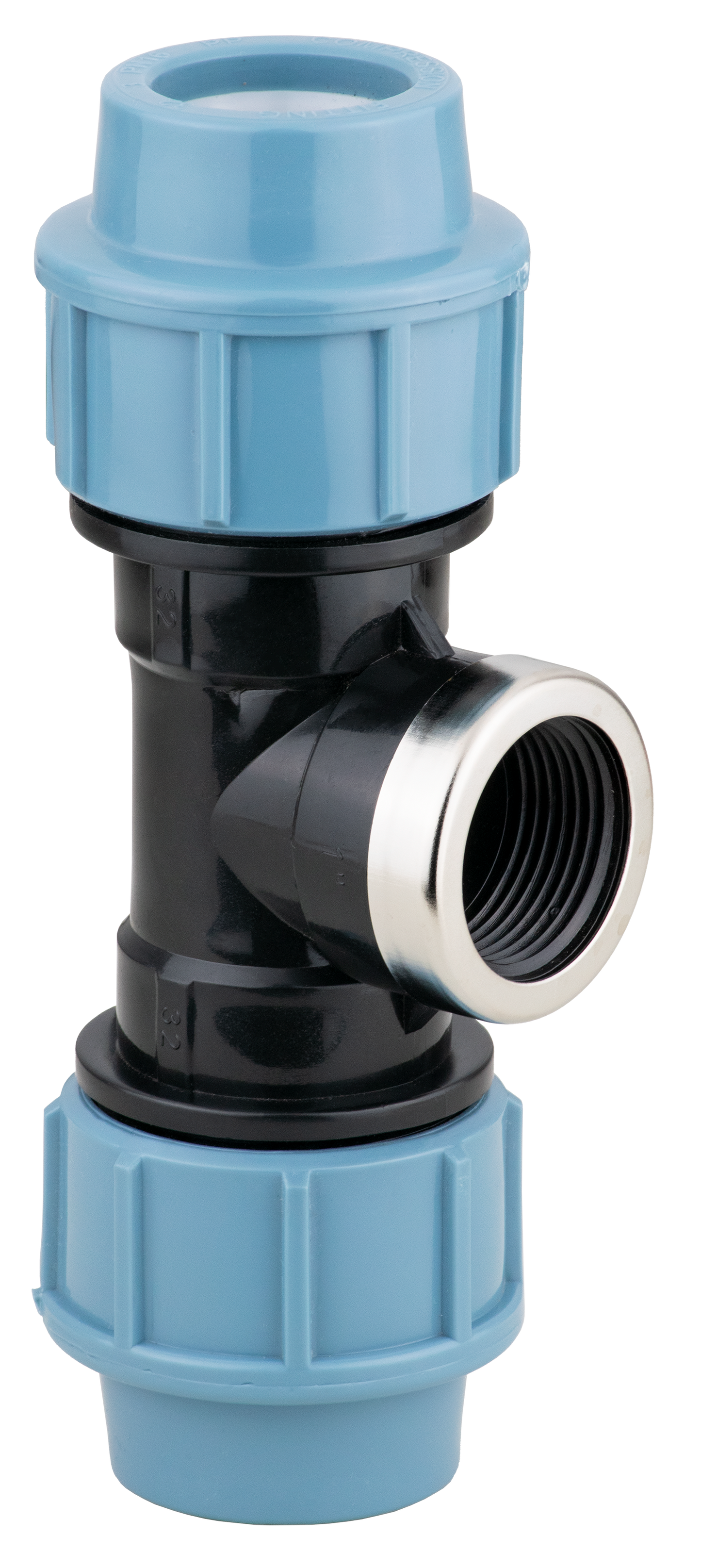 Fitting Comp HDPE Female Thread Tee 50*1-1/2*50