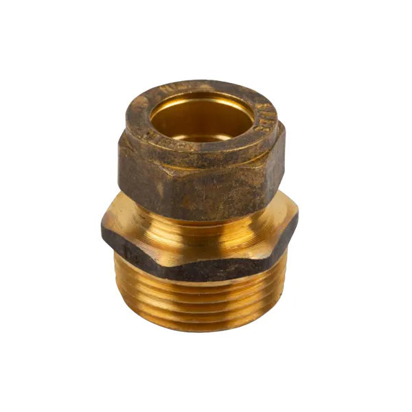 Fitting Comp Brass Straight Coupler C×Mi 15mm×34