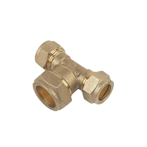 Fitting Comp Brass Reducing Tee Cxcxc 15×15×22