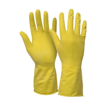 Gloves Pvc House Hold Yellow Large