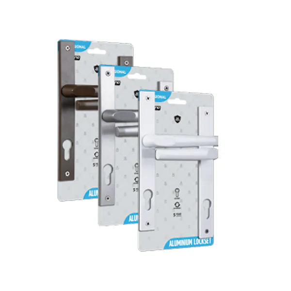 Lockset Aluminium White Blister