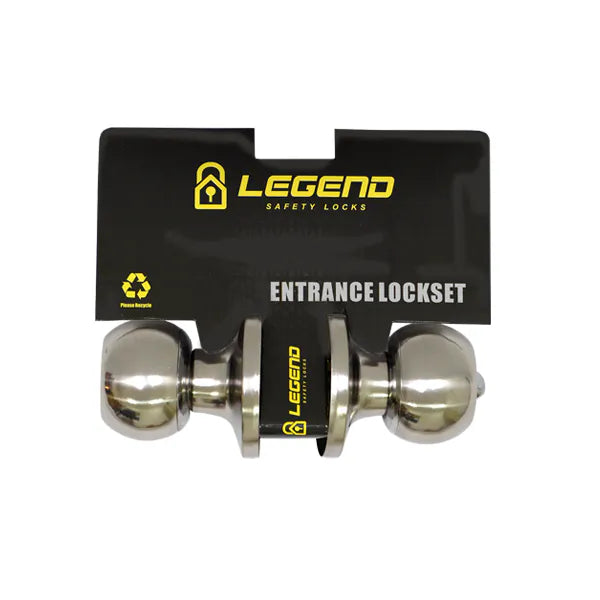 Lockset Entrance Round Satin Silver 607SS-ET