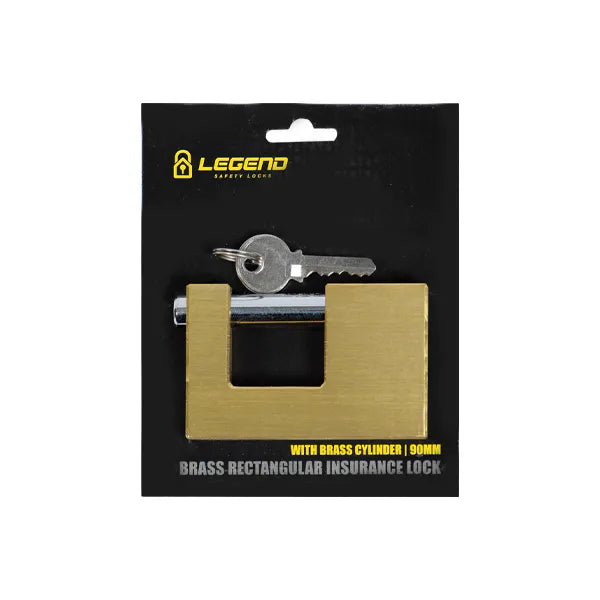 Lock Pad Insurance Brass 90mm