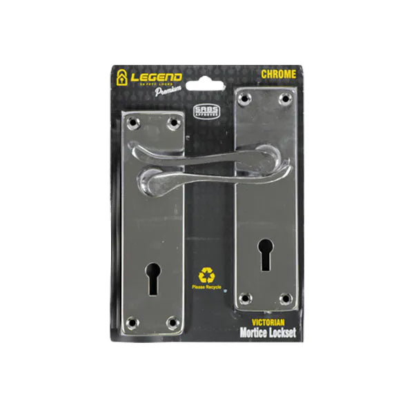 Lockset Victorian Chrome 8" SABS MT-L011