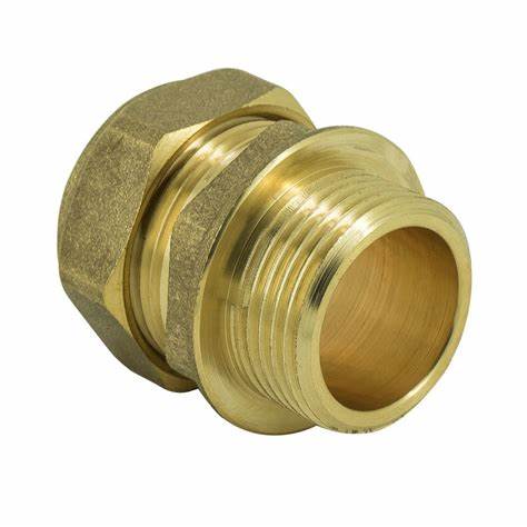 Fitting Comp Brass Straight Coupler C?Mi 15mm?3/4"