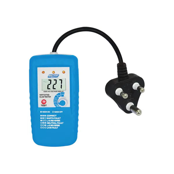 Tester Socket ELCB Earth Leakage Polarity Major Tech