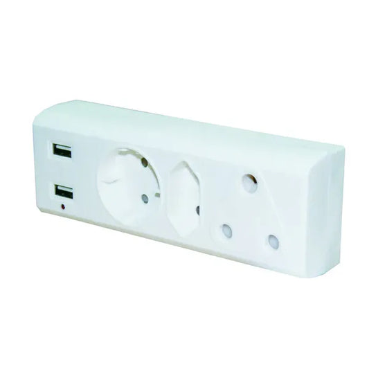 Multiplug Target  (1X16A/2Xusb/1Xeuro/1Xschucko)