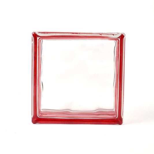 Blocks Glass Side Red Cloudy 190*190*80mm