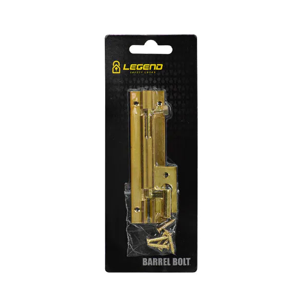 Bolt barrel necked brass plated 100mm