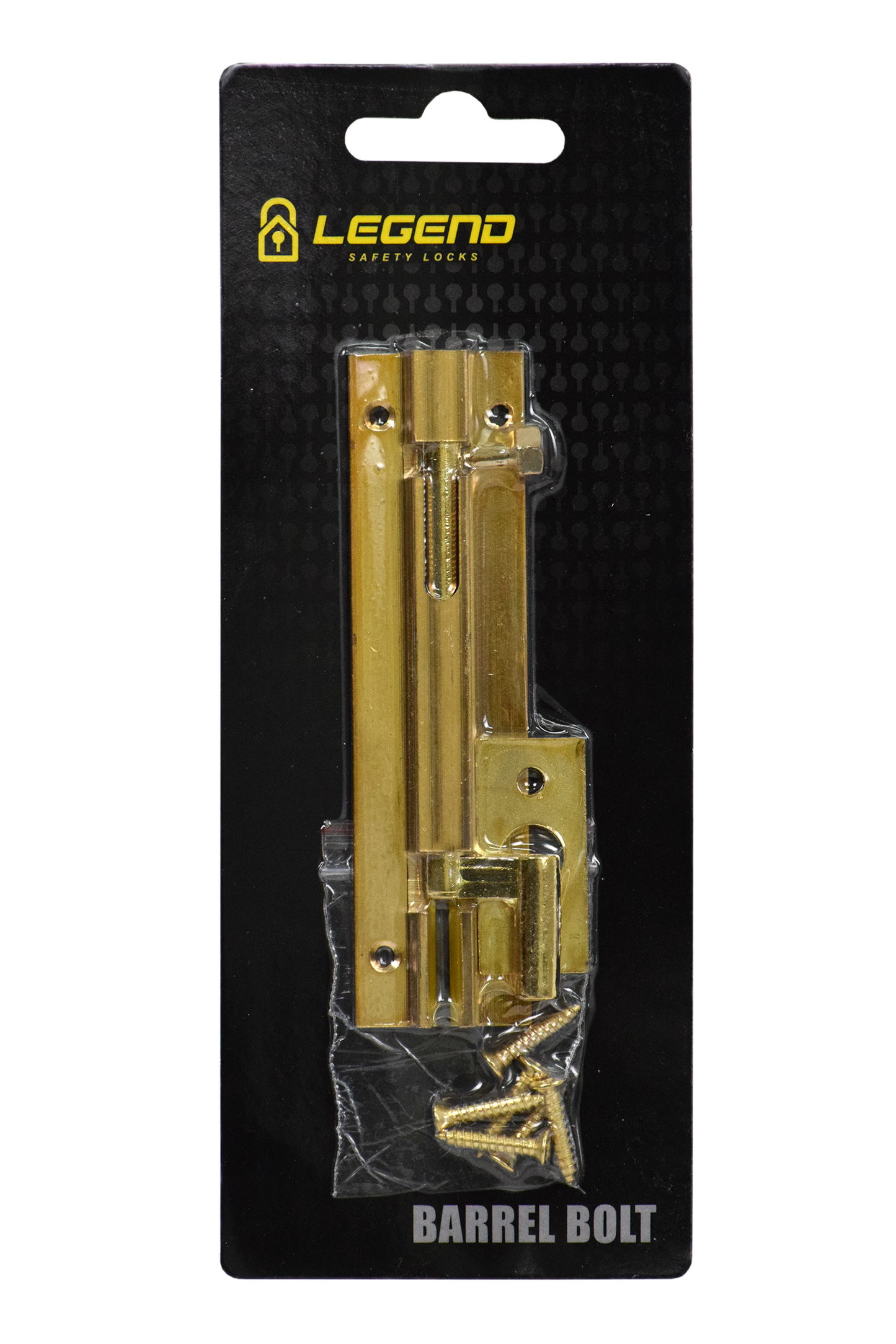 Bolt barrel necked brass plated 100mm