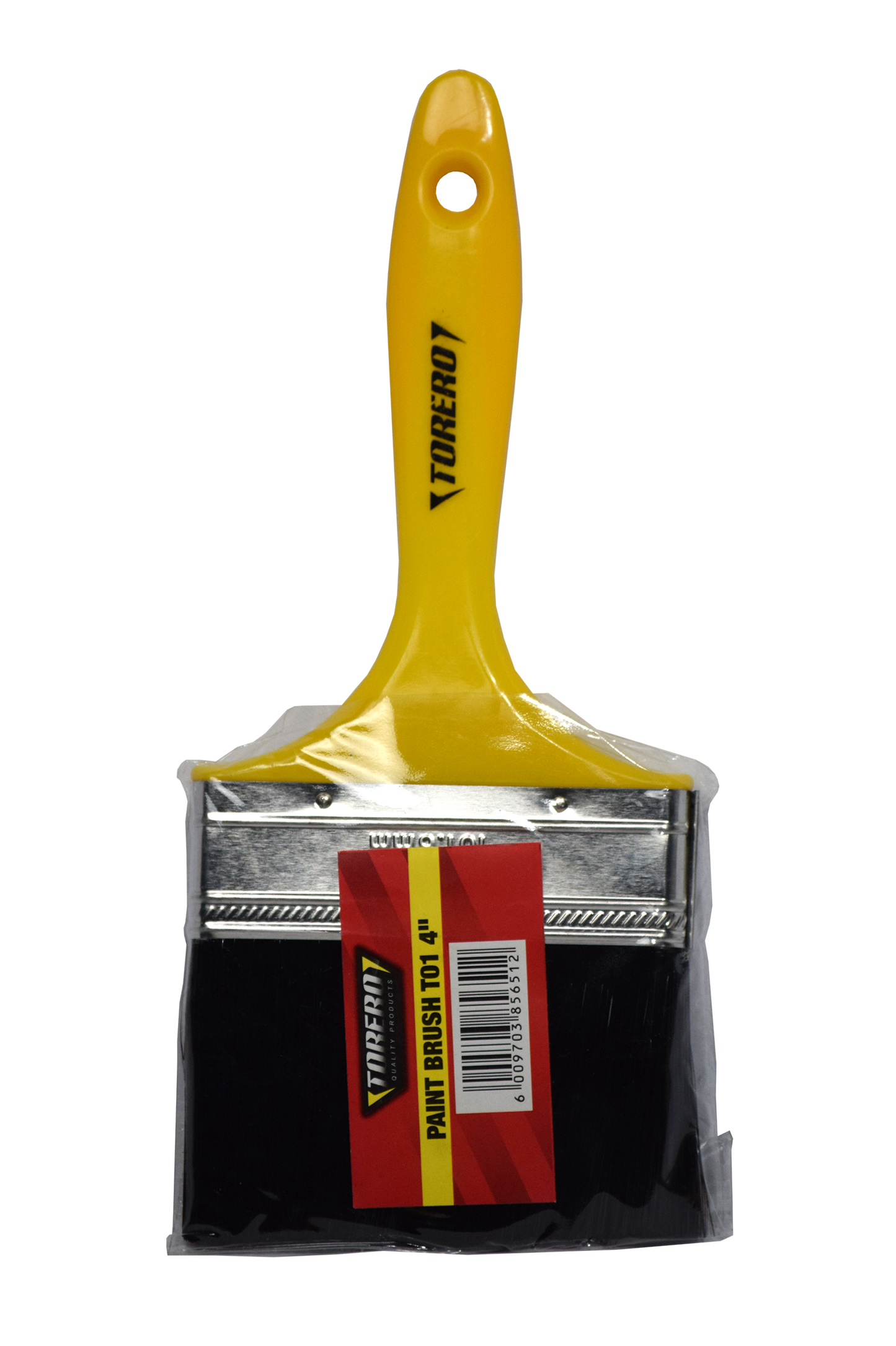 Brush Paint Plastic Yellow Handle 100mm T01