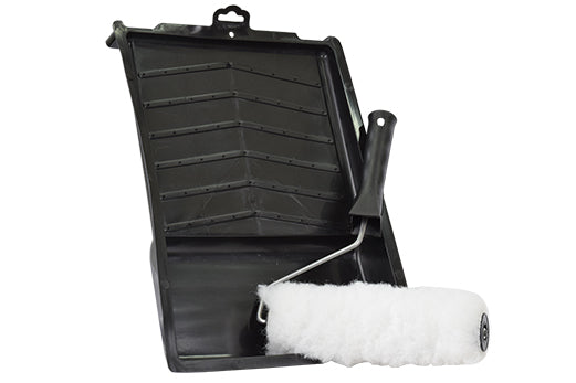 Brush Paint Roller Metal And Tray Set