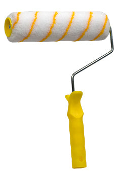 Brush Paint Roller Metal Yellow/White 9"T003