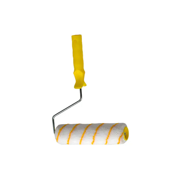 Brush Paint Roller Metal Yellow/White 9"T003