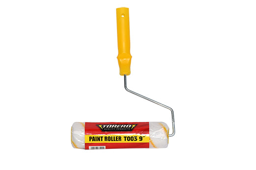 Brush Paint Roller Metal Yellow/White 9"T003