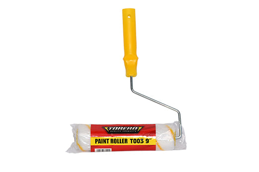 Brush Paint Roller Metal Yellow/White 9"T003