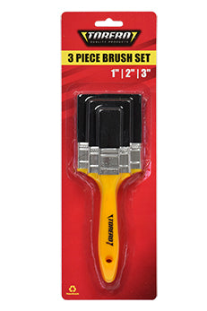 Brush Paint Plastic Yellow Handle 3pcs Set T001