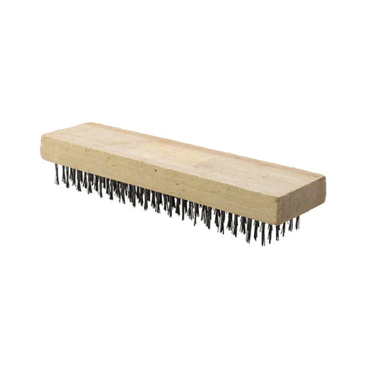 Brush Wire Hand Block Wood Handle Rectangular TC