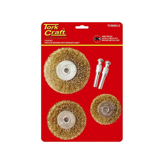 Brush Wire Set 3Pc With Separate Shaft TC