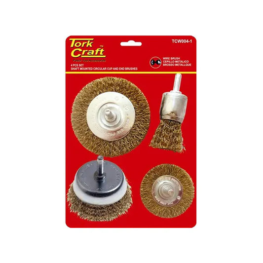 Brush Wire Set 4Pc With Hand Brush TC