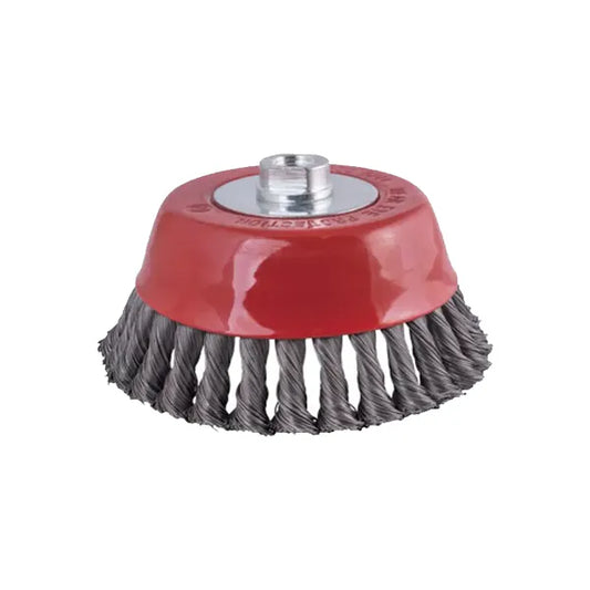 Brush Wire Cup Twisted Plain 65MM X 6MM Shaft Blister TC