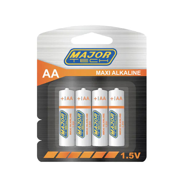Battery Alkaline AA 4Pcs Major Tech