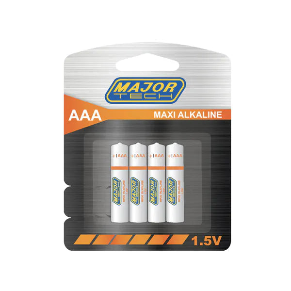 Battery Alkaline AAA 4Pcs Major Tech