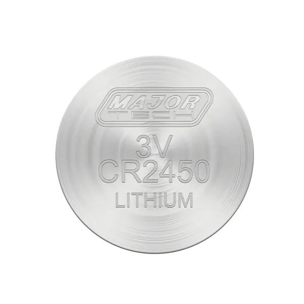 Battery Lithium Button Cell 3V 2Pcs CR2450 Major Tech