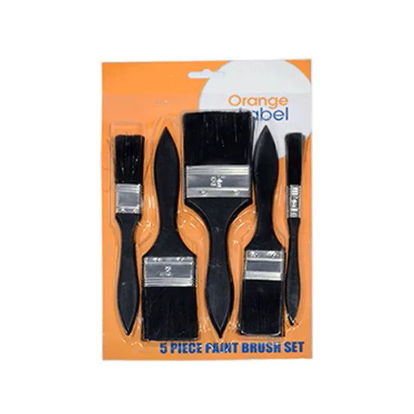 Brush Paint 5pcs Set Orange Label