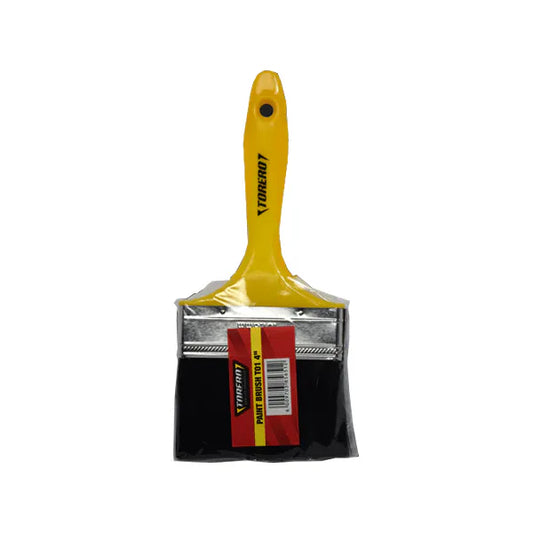 Brush Paint Plastic Yellow Handle 100mm T01 Eco