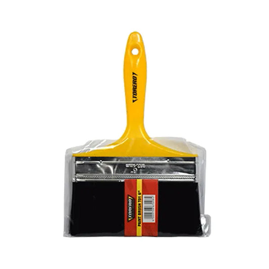 Brush Paint Plastic Yellow Handle 150mm T01 Eco