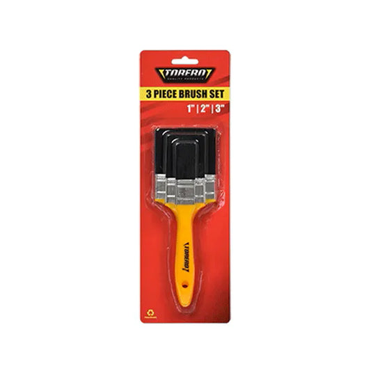 Brush Paint Plastic Yellow Handle 3pcs Set T001