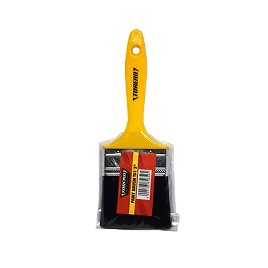 Brush Paint Plastic Yellow Handle 75mm T01 Eco