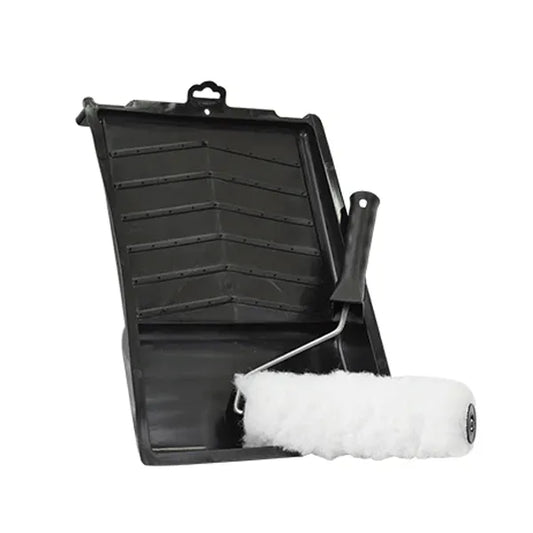 Brush Paint Roller Metal And Tray Set