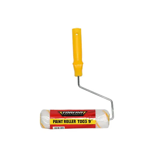 Brush Paint Roller Metal Yellow/White 9"T003