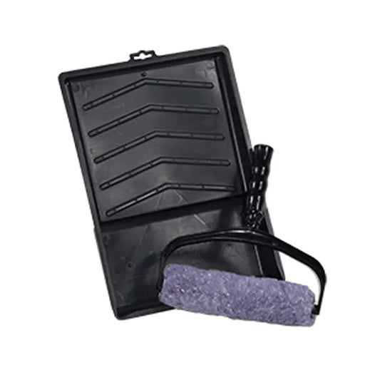 Brush Paint Roller Y-Handle And Tray Set Plastic