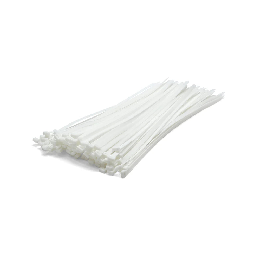 Cable Ties White 3.6x200mm 100s