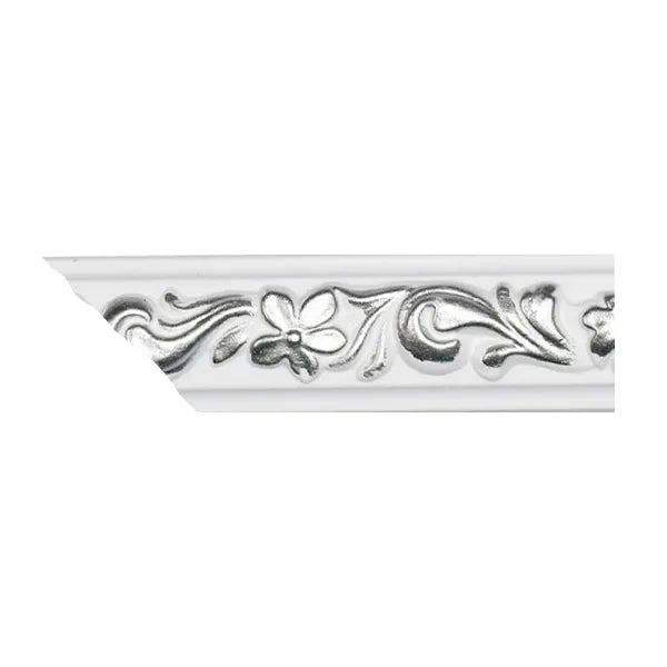 Chair Rail PU White/Silver 240cm FR6014-WS (M3S)