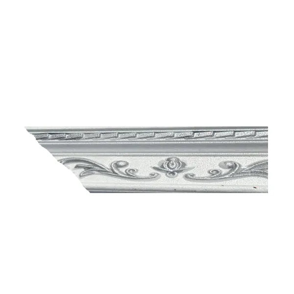 Cornice PS EPS White/Silver B02WS 11cm