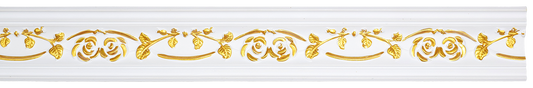 Cornice PU White/Gold 9.6cm VA0505-WG