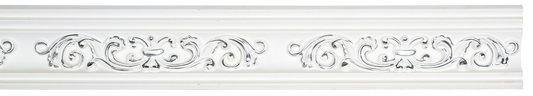 Cornice PU White/Silver 10.6cm VA7030-WS