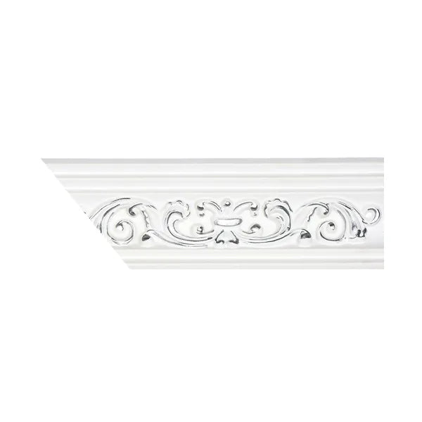 Cornice PU White/Silver 10.6cm VA7030-WS (M21S)