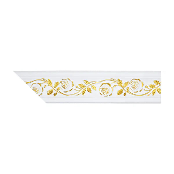 Cornice PU White/Gold 13cm 52WG