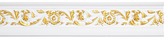 Cornice PU White/Gold 9cm VA0602-WG