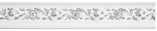 Cornice PU White/Silver 9cm VA0602-WS