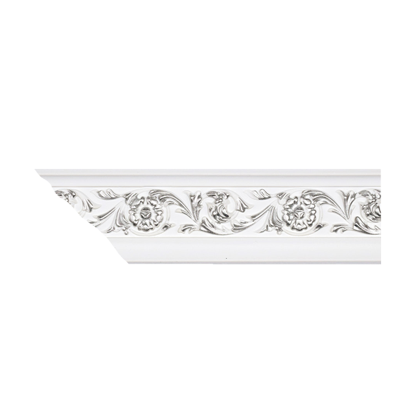 Cornice PU White/Silver 9cm VA0602-WS