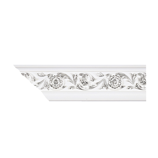 Cornice PU White/Silver 9cm VA0602-WS